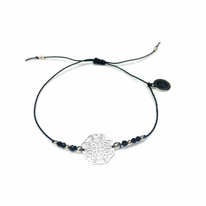 Bransoletka Naturalność spinel z rozetką 