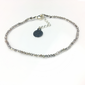 Bransoletka labradoryt srebrzysty 