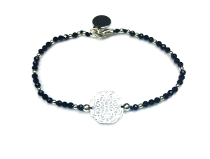 Bransoletka spinel z łącznikiem srebrnym