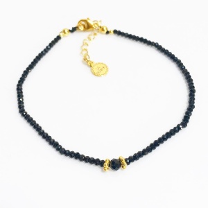 Bransoletka ze spineli spinel oponka  2mm