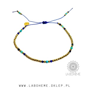Bransoletka Naturalność hematyt, lapis, turkus