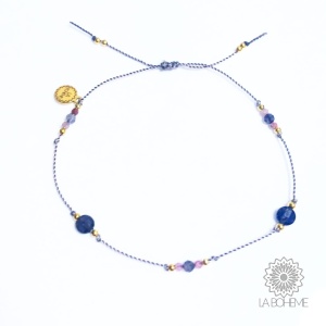 Bransoletka Naturalność  szafiry złota