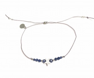 Bransoletka Naturalność  gwiazdka i szafiry  