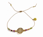 Bransoletka Naturalność z rozteką turmaliny złocona