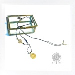 Naszyjnik Naturalność czarny z rozetami zloty  II