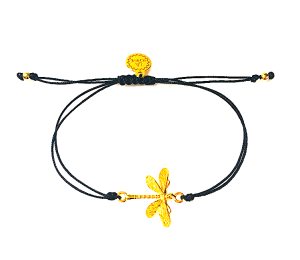 Bransoletka Ważka Czarna Złota