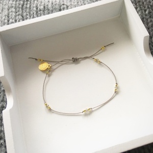 Bransoletka Naturalność z labradorytów na szarym zl